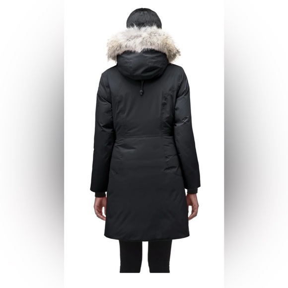 Nobis “Scout parka” black, fox fur collar, size 8. waterproof with thumb holes. - Picture 2 of 3